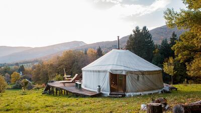 4. Indulge in pure isolation in this quiet yurt in Savoy, deep in the French Highlands. Expect mountain views, trekking and bike trails with rates from Dh346.