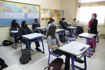 In Sharjah, schools can open for five hours a day during Ramadan, with up to four hours of lessons. Pawan Singh / The National