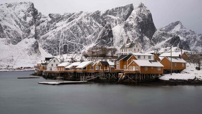 The fishing village of Sakrisoya, in Norway's Lofoten islands. AFP