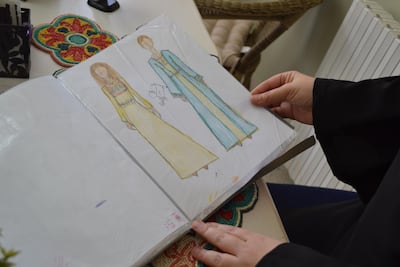 A sketch by Mai Hammad. Her products range in price from US$15 (Dh55) to $500 (Dh1,837). Photo by Naomi Zeveloff