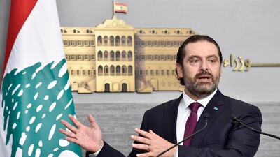 Prime Minister Saad Hariri has not convened Lebanon's cabinet since a deadly shootout involving Druze parties on June 30, 2019. EPA