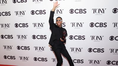 Myles Frost with his award for Best Performance by an Actor in a Leading Role in a Musical for 'MJ'. Reuters