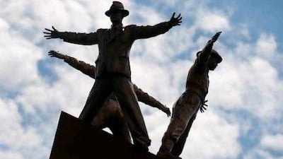 A monument to the Czech fighters who assassinated Reinhard Heydrich in May 1942. Michael Cizek / AFP