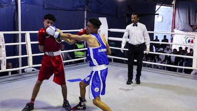 Boxers take part in a competition in Tripoli