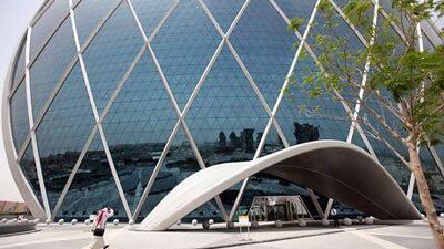 Aldar Sorouh Properties will have a value of about Dh47bn. Above, Aldar's headquarters in Abu Dhabi. Sammy Dallal / The National