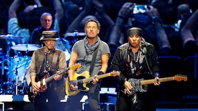 Bruce Springsteen's success partly down to his backing group, The E Street Band. Pictured here are Nils Lofgren (left) and Steven Van Zandt (right). EPA