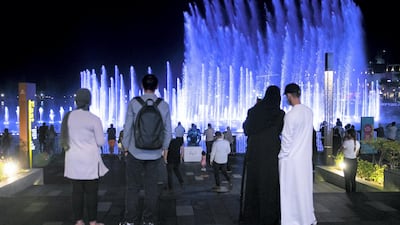 The Palm Fountain served up a stunning National Day show. Reem Mohammed / The National