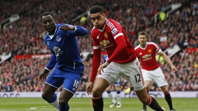 Manchester United's Chris Smalling shown in action against Everton last weekend in the Premier League. Jason Cairnduff / Action Images / Reuters / April 3, 2016