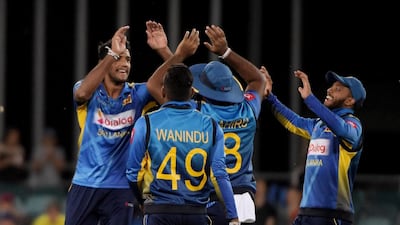 The Sri Lankans had the Prime Minister's XI on the mat in their Australia T20 series warm-up match before losing the game by one wicket in Canberra. Getty Images