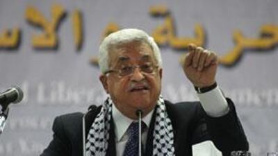 Mahmoud Abbas, Fatah's leader, delivers a speech during the conference.