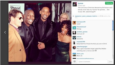 An Instagram post by Tyrese Gibson, April 18, 2014