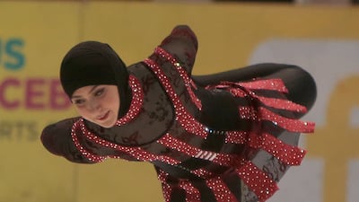 The world’s first figure skater to compete in a hijab, she was also the UAE’s first figure skater to compete in qualification events for the Winter Olympics in 2018. Ravindranath K / The National