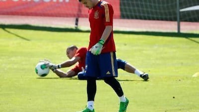 Iker Casillas, the Spain captain, has been left on the bench at his club Real Madrid by Jose Mourinho and continues to be so under Carlo Ancelotti, Mourinho's successor. Juan Hidalgo / EPA