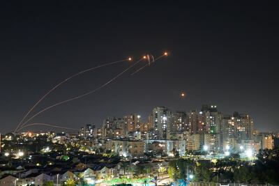 Israel's Iron Dome anti-missile system in action. AP