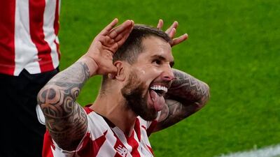 Athletic Bilbao's Inigo Martinez celebrates. Reuters