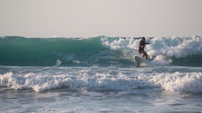 Leila Aziz, 16, learnt to surf over the past four years and is now a Surf Camp Egypt instructor. Photo: Tulip Afifi