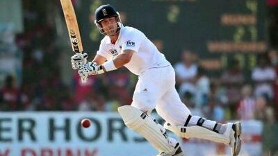 England batsman Jonathan Trott is on 40 not out.