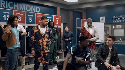 Cristo Fernandez, Kola Bokinni, Toheeb Jimoh and Billy Harris as AFC Richmond football players