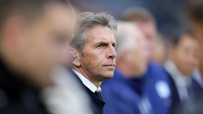 Claude Puel, Manager of Leicester City looks on ahead of the Premier League match between Cardiff City and Leicester City at Cardiff City Stadium in Cardiff, United Kingdom. Getty