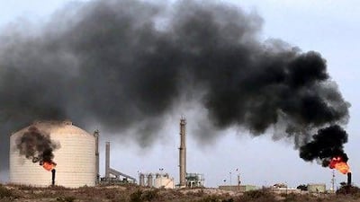 An oil terminal is seen after it was retaken by rebels from Muammar Qaddafi's forces in Zueitina. Reuters