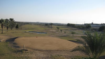 The 18th brown (green) at Sharjah Wanderers Golf Course and, on the right, the fairway of the 10th hole. The club has now closed for good. Courtesy: Sharjah Wanderers Golf Club