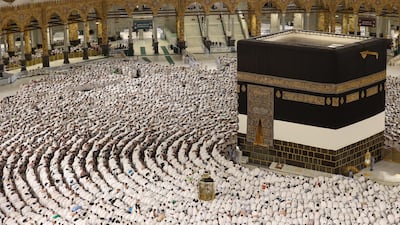 Pilgrims at the Grand Mosque in Makkah, Saudi Arabia. AFP