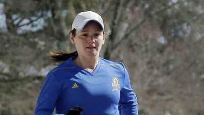 Athlete Becca Pizzi trains in Boston, USA, for the World Marathon Challenge. The 15 participants will take part in the Dubai Marathon next month as part of the challenge. AP Photo