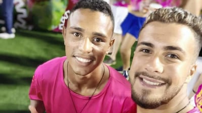 Hafeth and Ahmad enjoy Rio Carnival. Courtesy The Black Pearls Academy