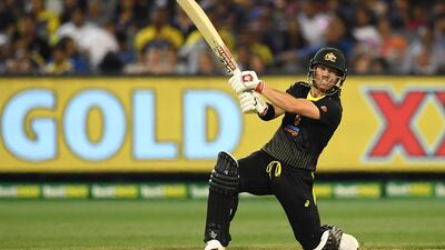 David Warner hit a third successive half century against Sri Lanka despite claiming he was struggling for rhythm. Getty Images