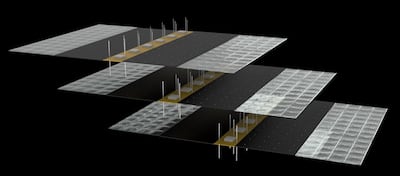 The components of the Space Solar satellite that can be assembled in orbit above the Earth. Image: Space Solar