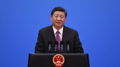 Chinese President Xi Jinping gives a speech. Getty