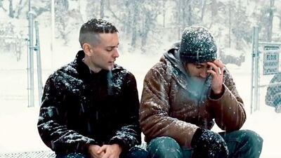 Tobey Maguire and Jake Gyllenhaal inthe Jim Sheridan-directed Brothers. Courtesy Lionsgate