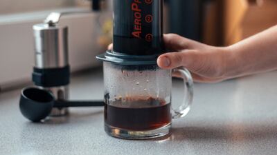 AeroPress coffee maker, Dh169, Raw Coffee Company