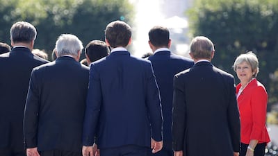 British Prime Minister Theresa May cut a lonely figure among European Union leaders in Salzburg, Austria in September. Lisi Niesner / Reuters