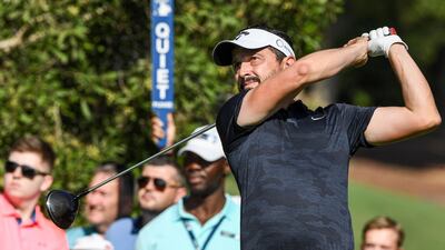 Second round leader Michael Lorenzo-Vera of France takes a shot during the DP World Tour Championship at Jumeirah Golf Estates. AFP