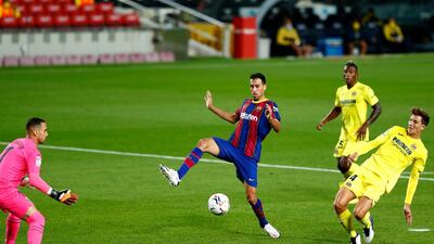 Sergio Busquets – 6, Busquets will face sterner tests this season, but his distribution was as good as ever. Got the ball moving and was the fulcrum for much of Barca’s possession. AP