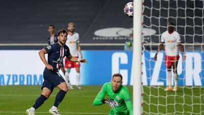 Semi-final, August 18, 2020 - RB Leipzig 0 PSG 3 (Marquinhos 13', Di María 42', Bernat 58'): PSG sealed a place in their first Champions League final with a deserved victory over their German opponents. Marquinhos, Angel di Maria and Juan Bernat all found the target to kill-off the Bundesliga side with more than half an hour still remaining. AFP