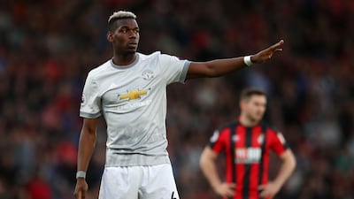 Paul Pogba of Manchester United was named man of the match in the 2-0 win over Bournemouth. Catherine Ivill / Getty Images