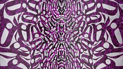 Mohammad Bozorgi at Ayyam, Moonlight Night, 2015, Acrylic on canvas, 145 x 235 cm. Courtesy of the artist and Ayyam Gallery.