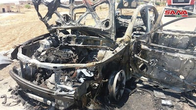 Syrian state media reported a shell landed on a private car carrying a man and three women in the Saasa area, killing the driver and a girl who was nearby and injuring the three women in Syria. SANA