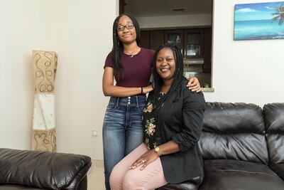 Janelle Laurent with her 15-year-old daughter Sierrah. Antonie Robertson / The National