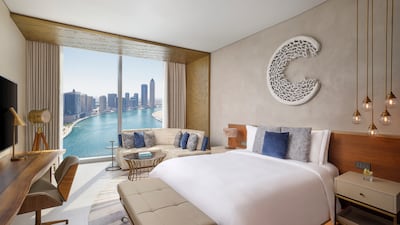St Regis Downtown, Dubai has opened on the shores of the Dubai Water Canal. Photo: Marriott