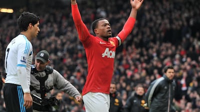 Patrice Evra during his playing days at Manchester United.
