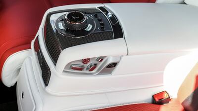 The car features massage seats, front and rear. Khushnum Bhandari for The National