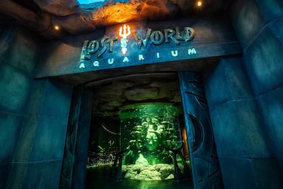 The entrance to the The Lost World aquarium at Aquaventure World. Photo: Atlantis, The Palm