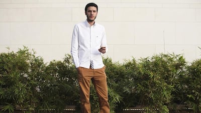 The app developed by Moussa Beidas, 30, allows smartphone users to pay for products via bluetooth. Lee Hoagland / The National