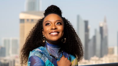 South African actress Nomzamo Mbatha visited her country's pavilion at Expo 2020 Dubai. Issa AlKindy / The National