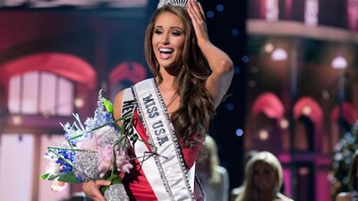 Nia Sanchez, Miss Nevada USA 2014 is announced as Miss USA 2014 at the conclusion of the 2014 Miss USA Competition from the Baton Rouge River Center in Baton Rouge. EPA