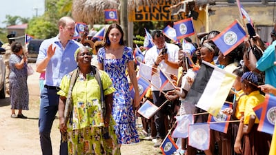The duke and duchess attend the Festival of Garifuna Culture. PA
