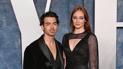 Joe Jonas and Sophie Turner in Louis Vuitton. Photo: Doug Peters